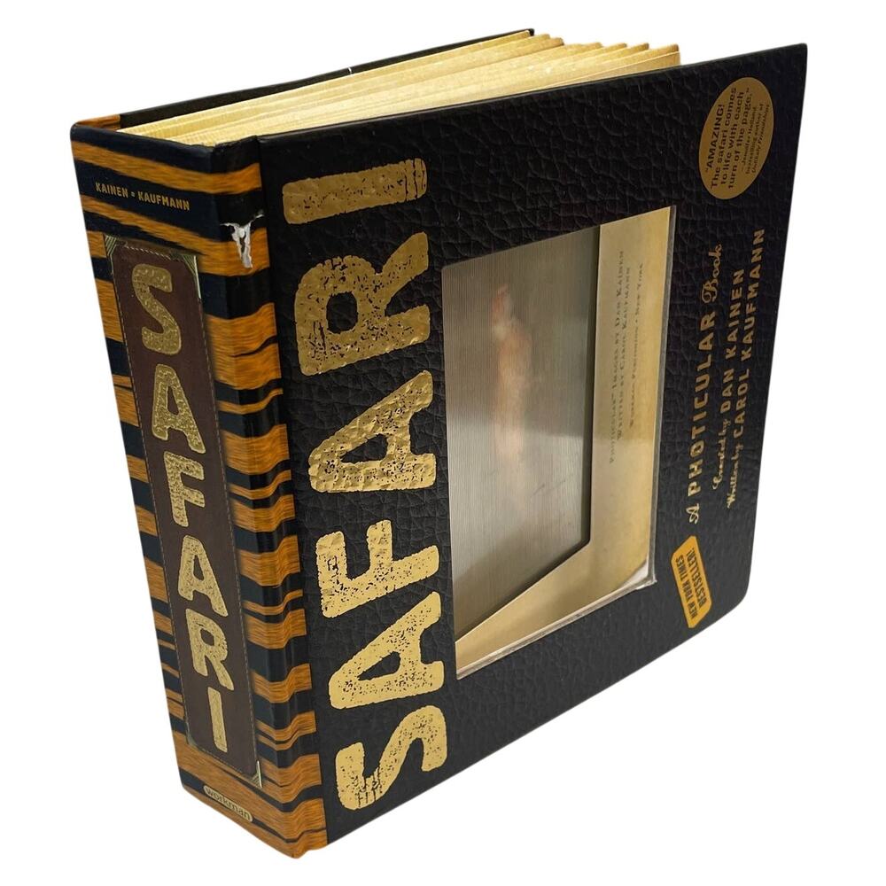 2012 Safari Photicular Book by Dan Kainen Carol Kaufmann Moving Animal Pictures